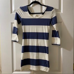 💜 Forever 21 Blue and White Striped Bodycon Dress